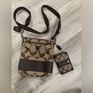 EUC Coach crossbody bag and wallet.